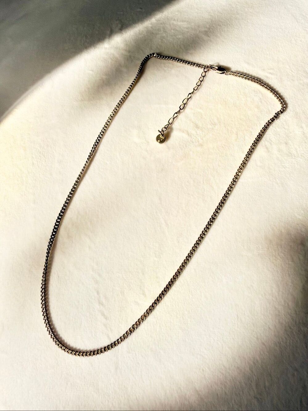 Nordstrom Gold Tone Curb Chain Necklace Adjustable Minimalist Layering
